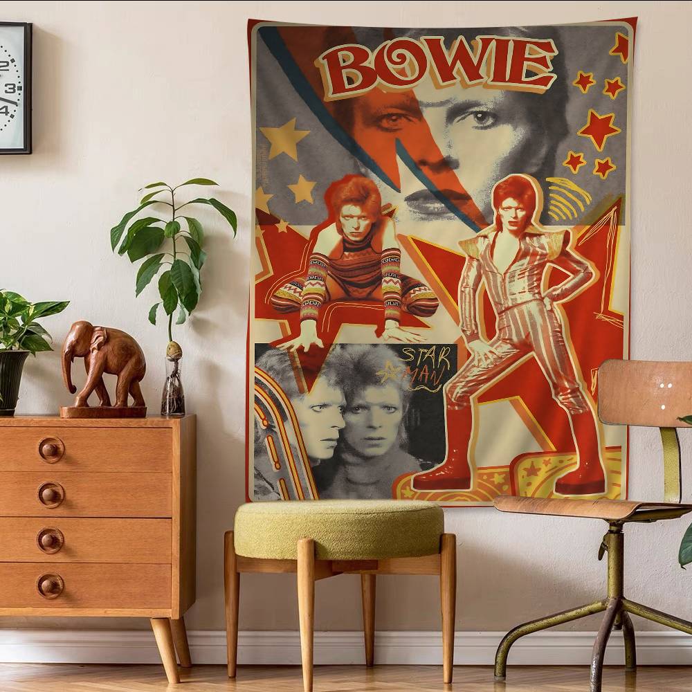 David Bowie Ziggy Stardust Concert Tapestry  Retro 1972 Carnegie Hall Poster Decor Vintage Room Accent for Classic Rock Fans
