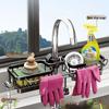 Universal Above-Faucet Dish & Storage Rack with Steel Wool Holder