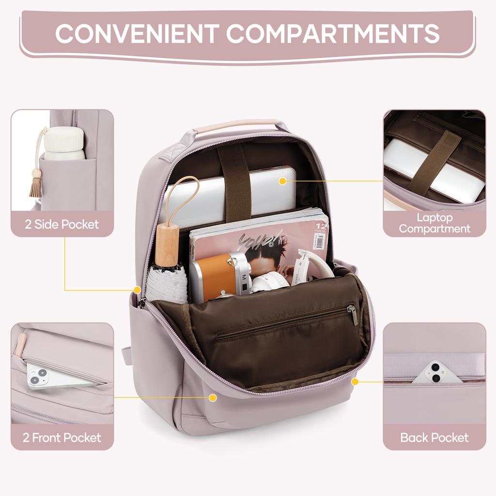 Trendy School Backpack for Girls Waterproof Nylon Rucksack Teenager Large Capacity Kawaii Student School Bag  Cute BookBag