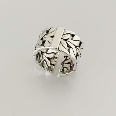 Korean Retro Wide Band Open Chain Ring