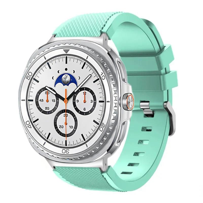 Silicone Strap For Samsung Galaxy Watch Ultra 2026 47mm Stripe Texture Replacement Band For Samsung Watch 8/8 Classic Accessory