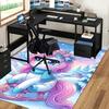 1pc Unicorn Fantasy Office Chair Mat - Anime Cartoon Design, Non-Slip Carpet for Home and Office Decor, Suitable for All Seasons.H018
