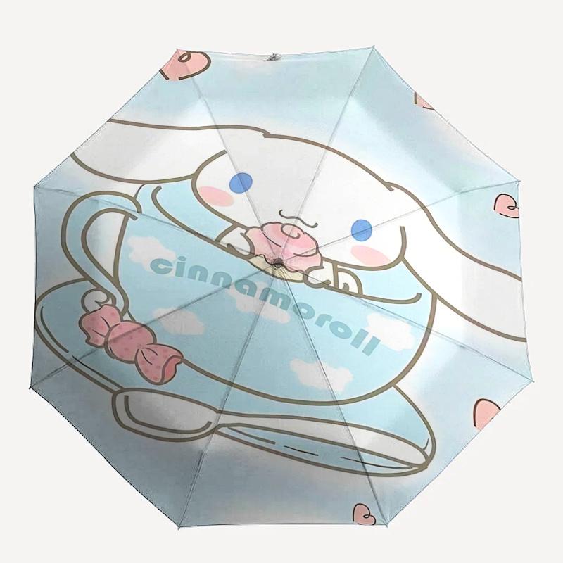 1pc Cinnamoroll Automatic Opening/Closing Umbrella with Foldable Design, 8-Rib Iron Frame Outdoor Umbrella, Perfect Gift for Fans, Travelers, Daily Us