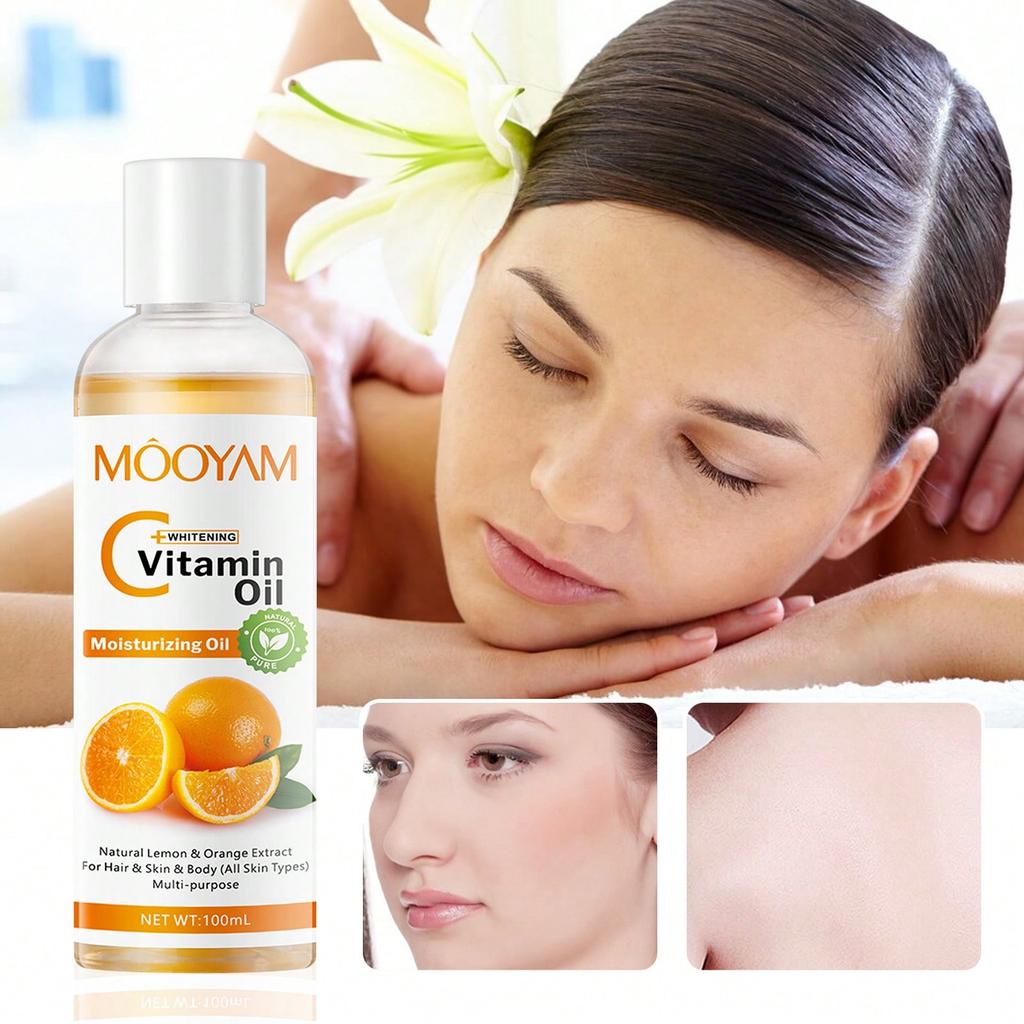 1PC Vitamin Body Massage Essential Oil, Brightening, Moisturizing, Skin Care And Hair Care Body Mass