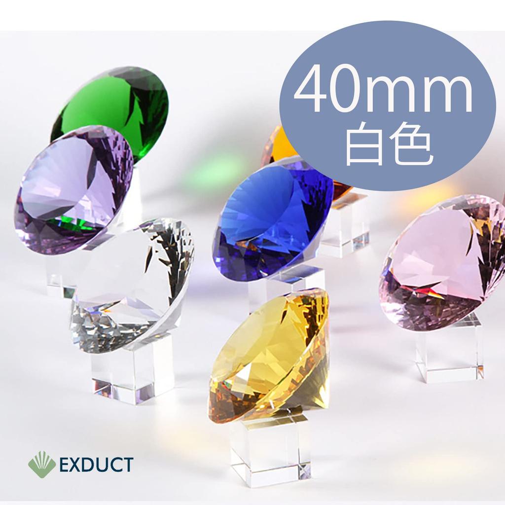 [EXDUCT] Huge Diamond-Like Ring, Perfect for Proposals, Surprises, and Gifts (White, 40mm)