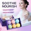 6Pcs 100G Salt Bath Bombs Fizzies Balls Essential Oils Handmade Plants Extract Dry Skin Moisturizing