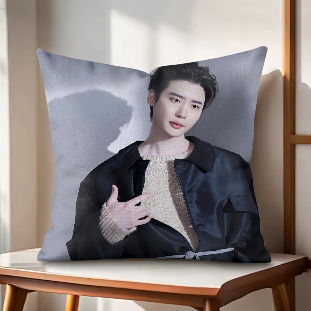 LLee JJong Suk Cushion Cover Natural Linen Organic Fabric DoubleSided Printing Couch Pillow Covers Home Decor