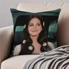 LLana Del Rey Cushion Cover Pillowcase Antidustmite Invisible Zipper Short Plush Sofa Cushion