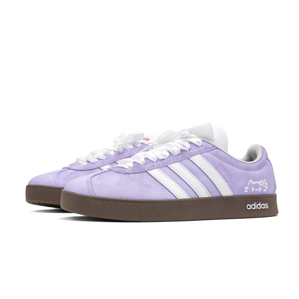 adidas VL COURT 2.0 Abrasion Resistant Low Top Skateboard Shoes Unisex Purple HQ1802(Team1166-)
