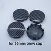 Carbon Fiber Weave No Logo Car Wheel Center Caps T75 K60 R60 56MM Wheels Hub Cap Rim Hubcaps Dust Cover Replace Car Accessories