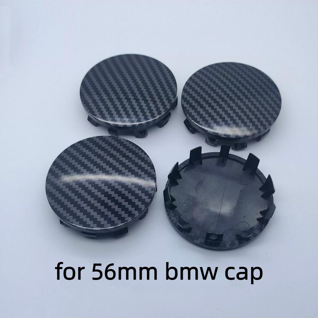 Carbon Fiber Weave No Logo Car Wheel Center Caps T75 K60 R60 56MM Wheels Hub Cap Rim Hubcaps Dust Cover Replace Car Accessories