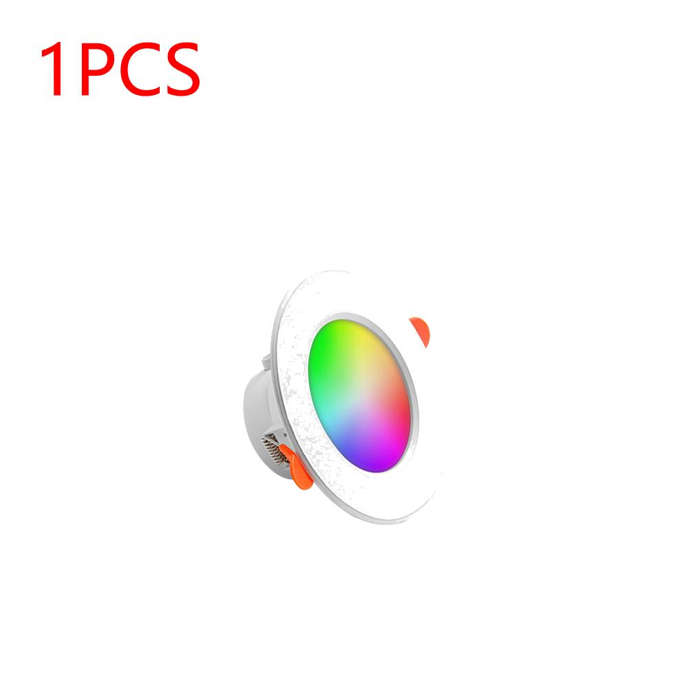 

1-10PCS Tuya Bluetooth Smart Downlight Full Color Dimmable LED Ceiling Recessed Down Light Bluetooth Control Spotlight 10W