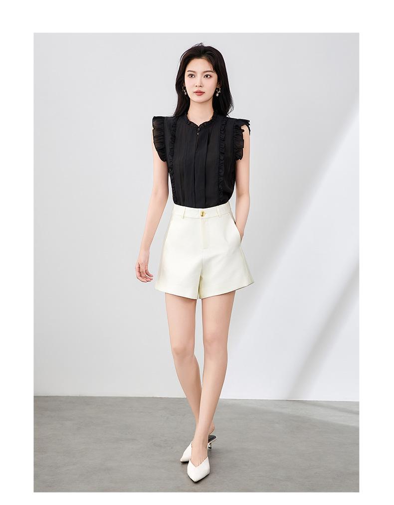 Women's Slimming Silk Wool Shorts Suit - High-Quality, Flattering Fit