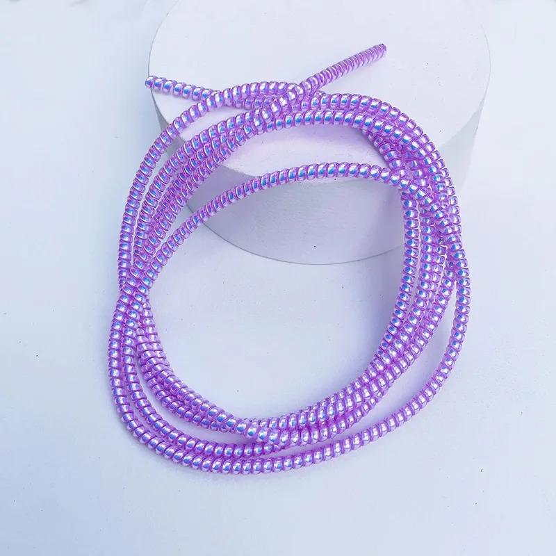 1/2pcs 1.6M Laser Cable Protectors Spiral Data Cable Universal Phone Charger Cord Saver Sleeve