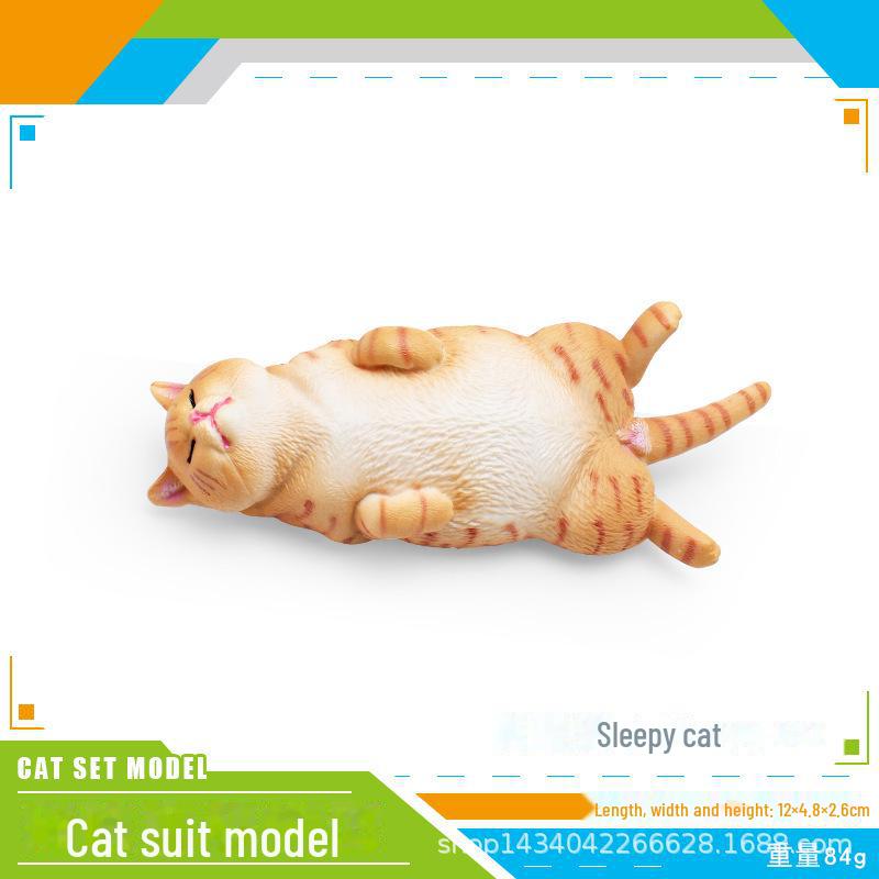 Seashell Cat Figurine: Realistic Kitten Toy Model