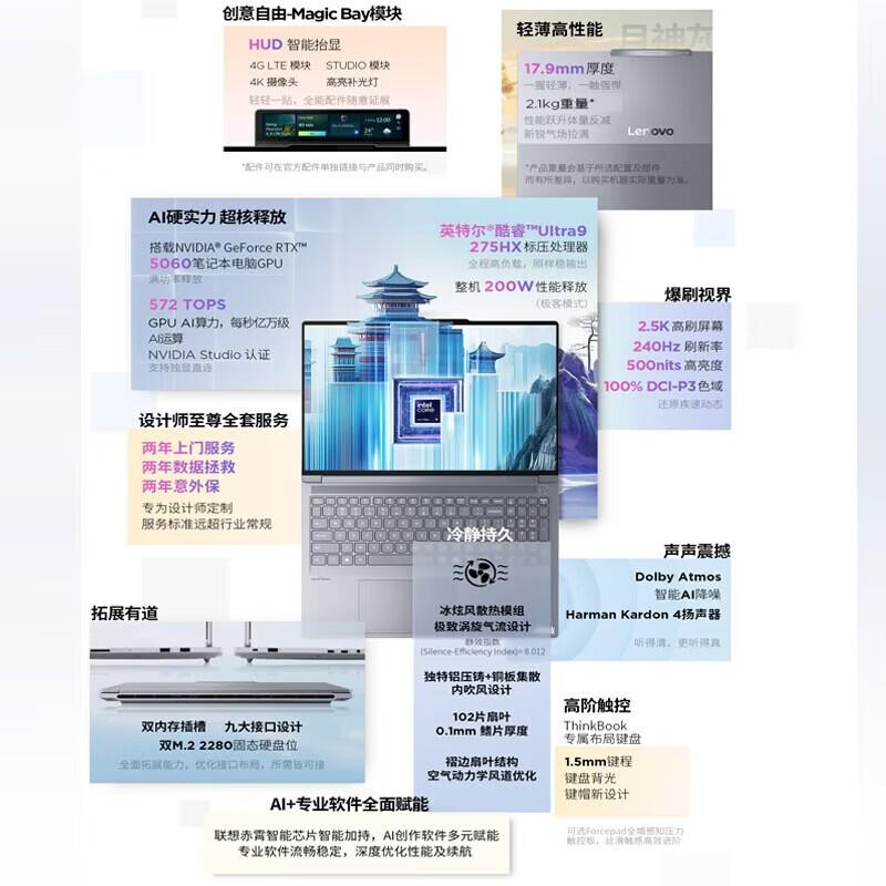 Lenovo ThinkBook 16p AI Gaming Laptop (CN version)