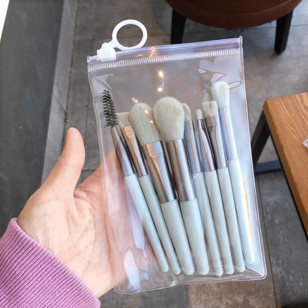 

8Pcs Mini Pro Makeup Brushes Set Portable Soft Fluffy Foundation Powder Eyeshadow Blending Brush with Travel Bag Beauty Tools
