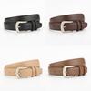 Vintage Leather Belt For Women And Men With Metal Pin Buckle And Twolayer Cowhide For Casual Dress