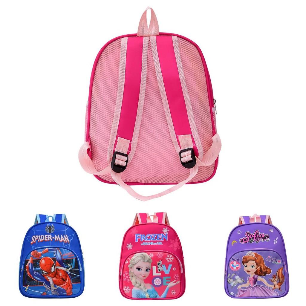 High Capacity Frozen Spiderman Iron Man Kid's Backpack For School And Travel