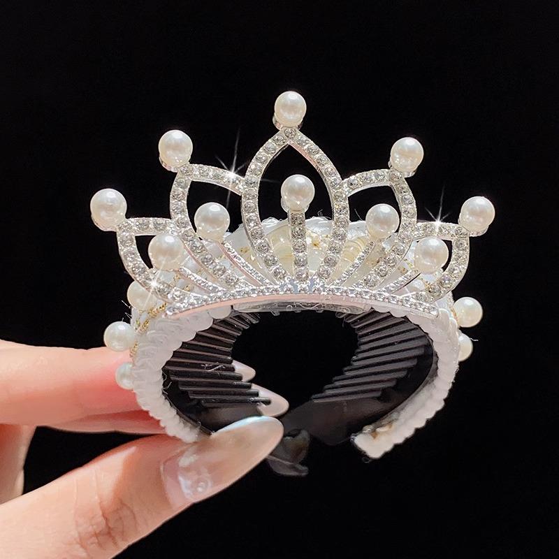 Crown Headdress Children's Summer Ball Head Artifact Twist Clip Girls Hair Accessories Ponytail Buckle Baby Hairpin