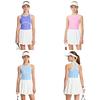 Girls Color-block Tennis Dress Sleeveless Bubble Style with Built-in Shorts for Sports Golf Casual Summer Sundress