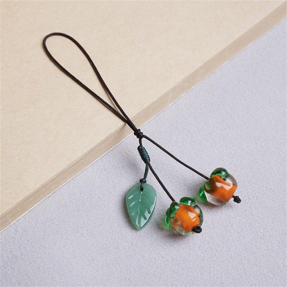Persimmon Mobile Phone Chain Vintage Phone Lanyards Cellphone Pendant  Mobile Phone Accessory