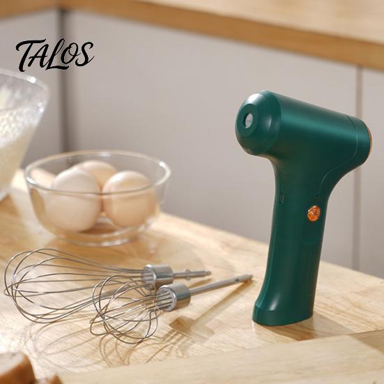 Stainless Steel Mixing Heads Cordless Electric Egg Beater with Double Head 3 Speeds Handheld Whisk Speed Modes Portable for Cake Bread Desserts