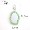 New Irregular Mini Makeup Mirror Keychain Resin Bag Charm Portable Touch-Up Mirror Pendant For Fashion Commute Purse Backpack