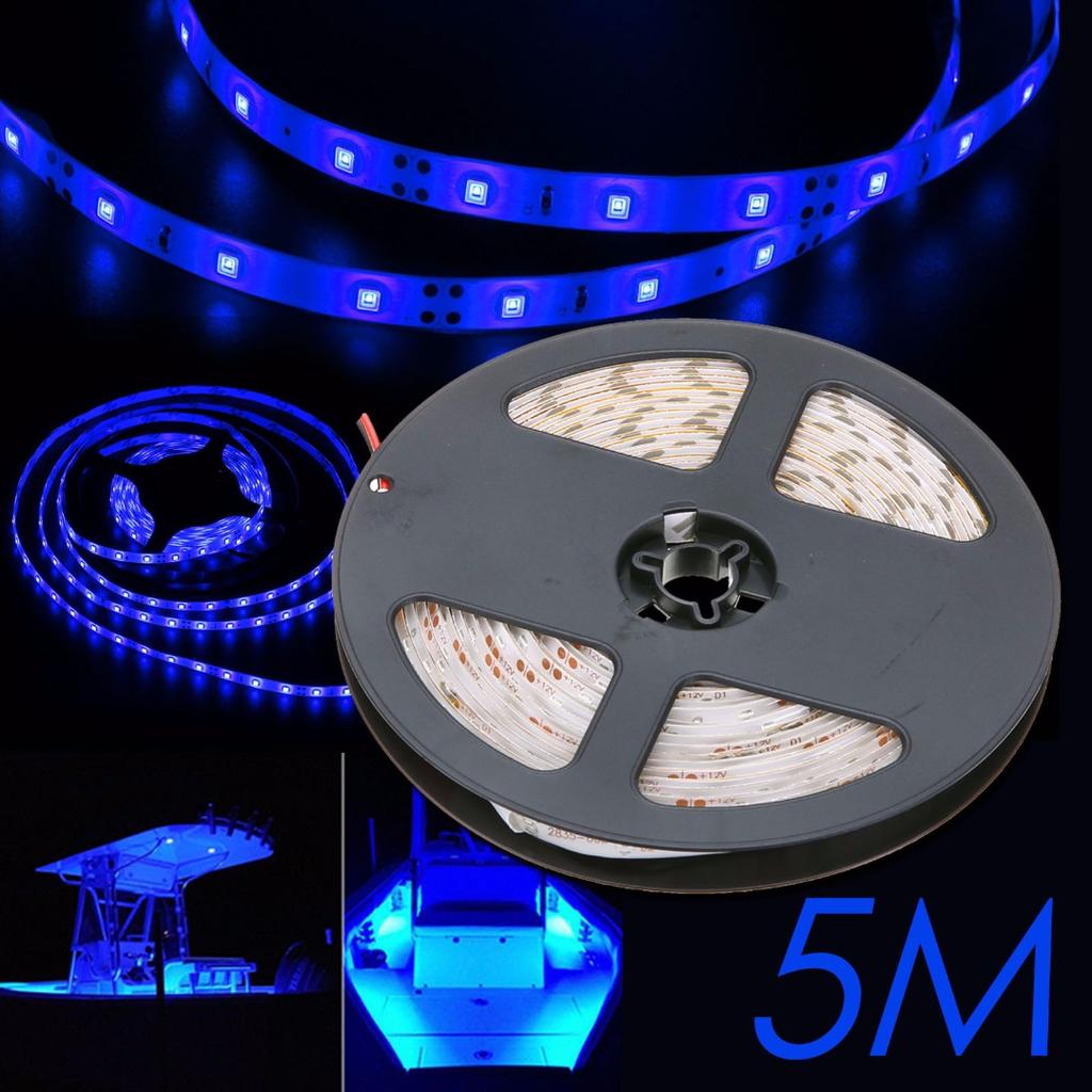 5M Blue 3528 300LED 60LED/M Car Boat Flexible Strip Light Lamp Waterproof