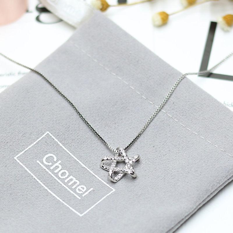 Star necklace Fashionable zircon necklace for women exquisite jewelry gift