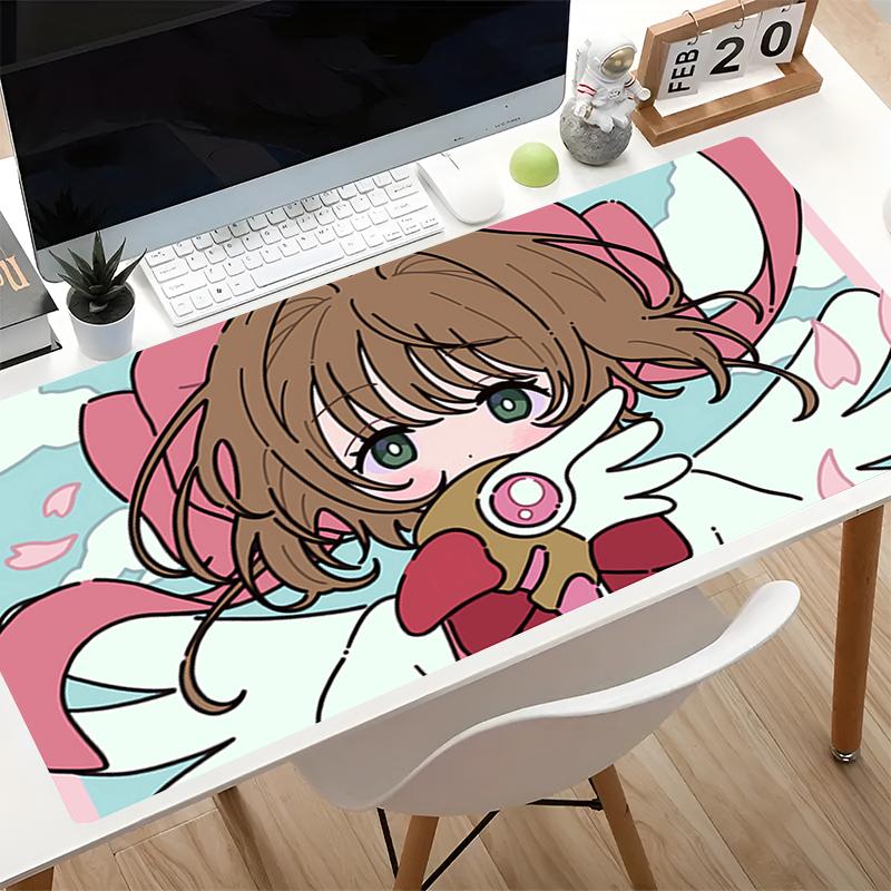 Rubber Mouse Pad Gamer Keyboard Desk Japanese Anime Mouse Mat Computer Gaming Accessories C-card Captor Sakura Kawaii Mousepads