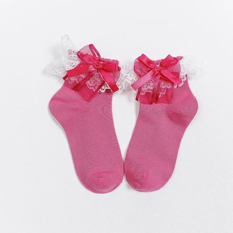 Lolita Damen Harajuku Retro Spitze Kurze Knöchelsocken JK Rüschen Baumwolle Prinzessin Mädchen Weich Hochzeit Tanz Weiß Schwarz Pink