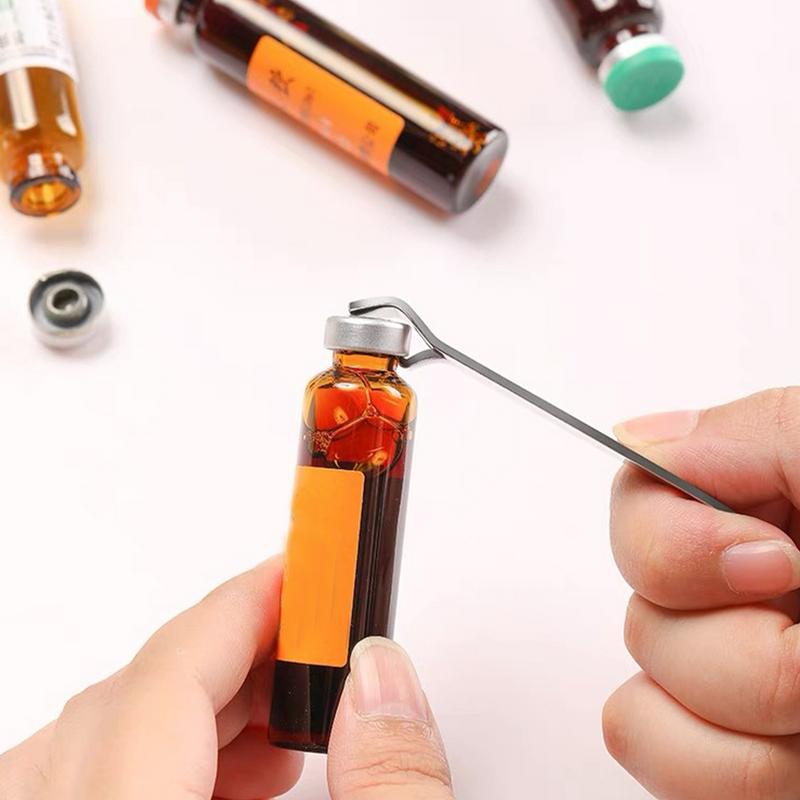 2PC Stainless Steel Oral Liquid Vial Opener Portable Ampule Bottle Opener Can Opener Kitchen Accessories Vial Openers Tool