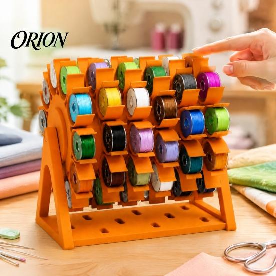 Tabletop Spool Holder 60-Spool Sewing Thread Organizer Rack, 360 Degree Swivel Space Saving Display Stand, Storage for Embroidery And Quilting Threads