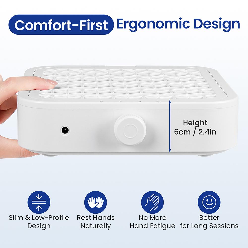 12000RPM Suction Powerful Nail Dust Collector Brushless Nail Dust Extractor Nail Art Manicure Fan Vacuum Cleaner With 2 Filter