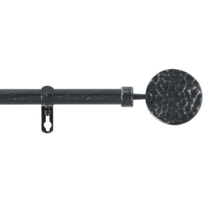 Tringle Extensible - Bulle - Noir - Ø 19mm - 120-210cm - Design Contemporain