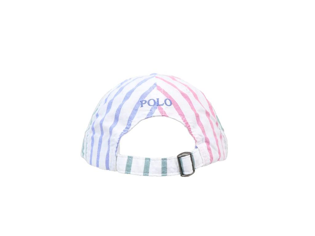 (Polo Ralph Lauren) Men's and Women's Multi-Stripe Panel Switching One Point Signature Pony Embroidered Cap 01080034-MULTI [Used]