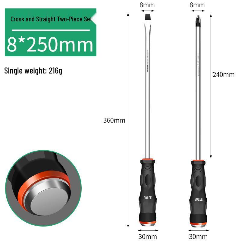Multi-Function Screwdriver Set: Cross-Head, Slotted, Torx, Hammerable Flat-Head Tools