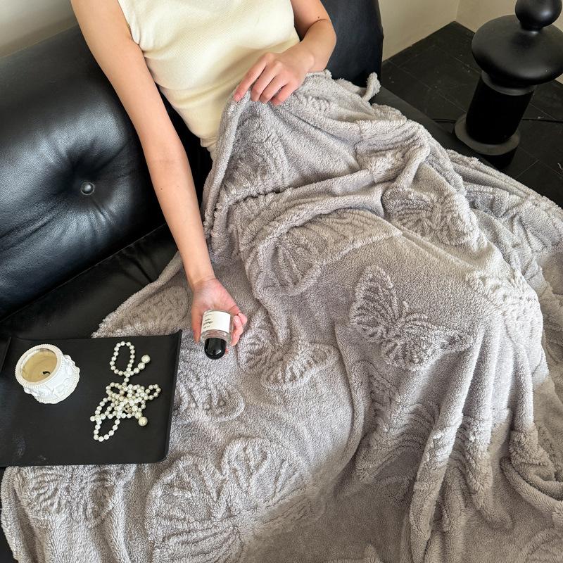 New Butterfly Velvet Blanket - Thick Winter Flannel Bed Sheet