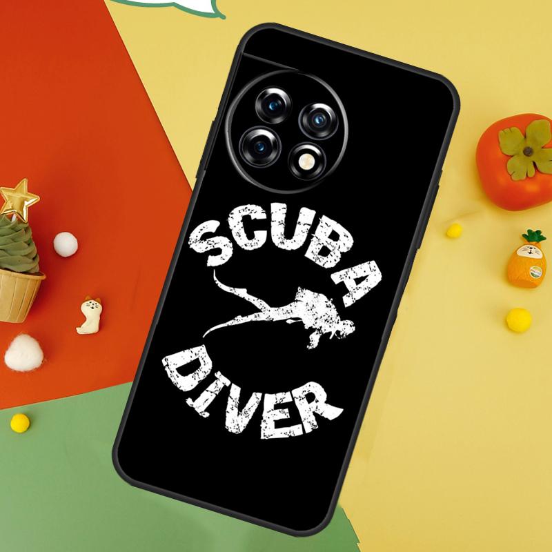 Scuba Diver Diving Back Case For OnePlus 15 13R 13 13T 12 12R 11 10 10T 8T Nord CE 5 2 3 4 Lite N20 N30 Cover