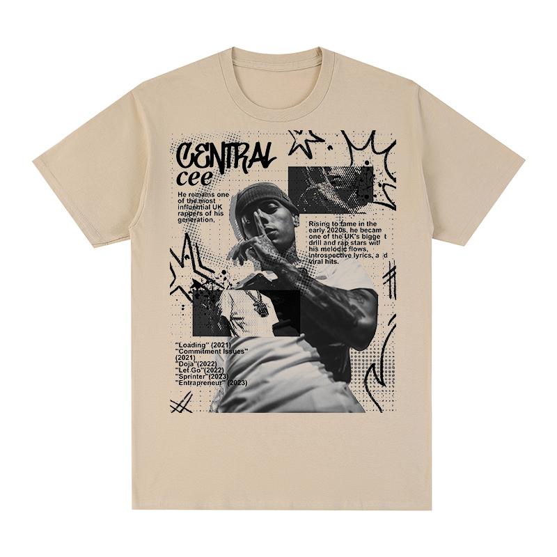 Central Cee Vintage Tshirt UK Rap Digga D Stormzy Kendrick Cotton Unisex T shirt New TEE TSHIRT Womens tops