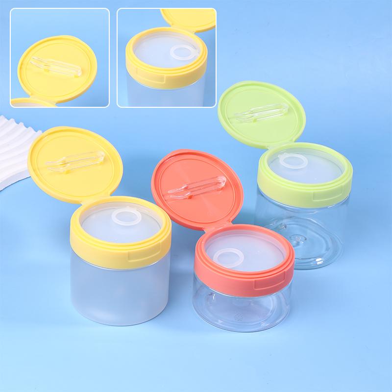 200-350Ml Makeup Remover Pad Jar With Tweezers Round Clear Container Jars Empty Bottle Wide Mouth Flap Bottle Storage Lotion