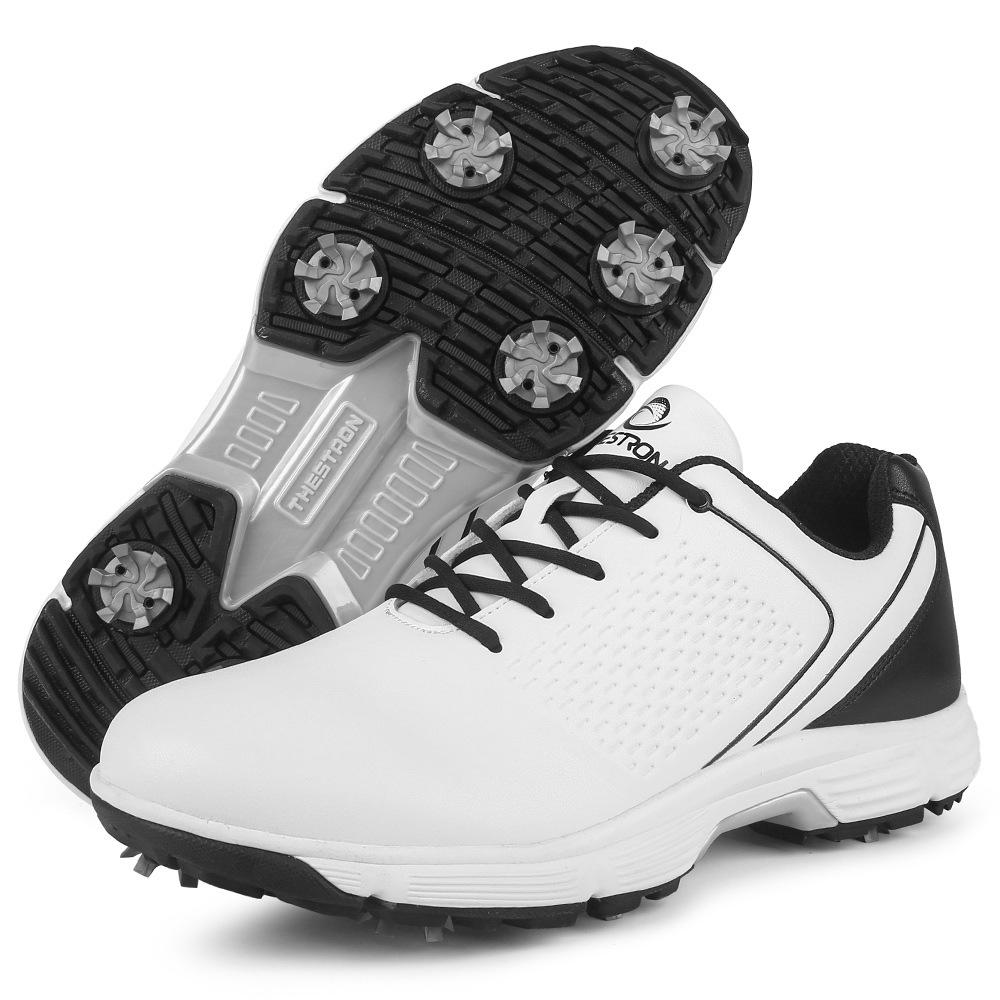 Men's Breathable Lace-up Spiked Golf Shoes