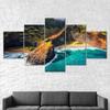 Hawaii Kauai Beach Cliff Scenery 5 Piece Five Panel Wall Canvas Print Modern Art Poster Picture Home Decor Gift For Him For Her