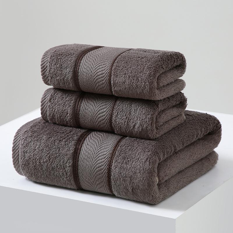 Premium All-Cotton Bath Towel: Thick, Soft, Absorbent, Antibacterial, Embroidered for Household and Hotel Use