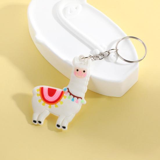 4/8 szt. Breloczek w kształcie alpaki Kreskówkowy brelok z uroczym lamasem Wypełniacze do torebek na przyjęcie Prezenty urodzinowe na Boże Narodzenie Breloczek do torebki Akcesoria do portmonetki
