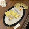 1PC Headwear Headdress Vintage Flower Rhinestone Hair Accessories Hairpin Ethnic Thai Hair Sticks Metal Leaves U-shaped