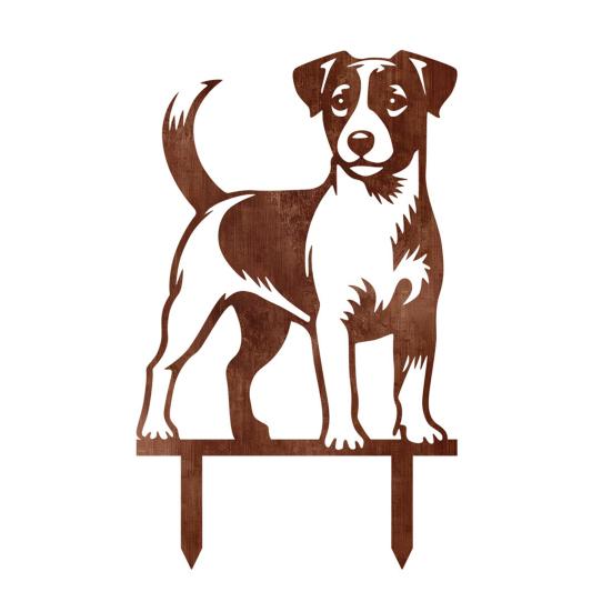 Outdoor Yard Art Decor Rusty Garden Decorative Stake, Metal Chicken Sloth Pig Dog Animals Silhouette Stakes Sculpture for Patio Lawn Flower