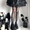 Musical Note Black Stockings Symbol Print Lolita Tights Women Hosiery Sweet High Y2K Girls Stocking Tights Club Party Pantyhose