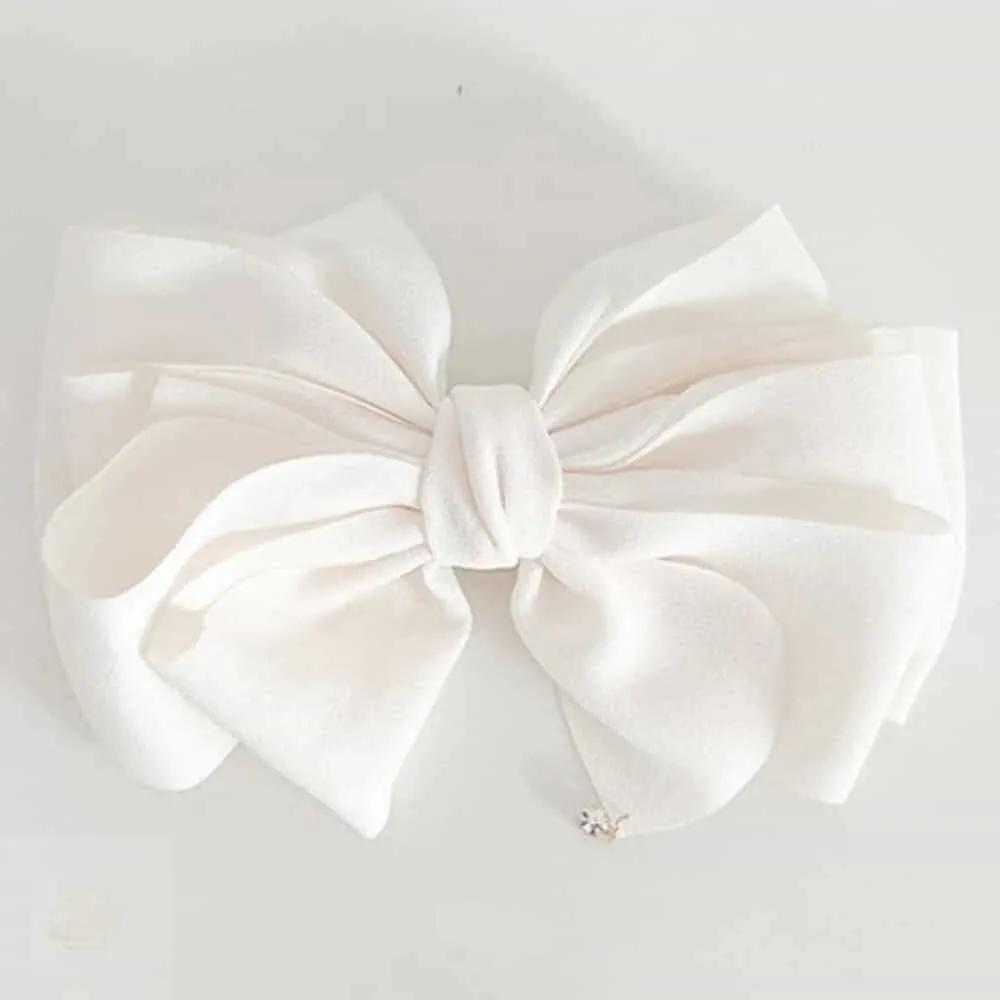 ASSHOP Ivory Layered Cubic Automatic Hairpin Large Ribbon Pin